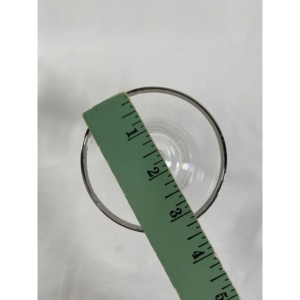 Lot of 5 Lenox Solitaire Platinum Wine Glass Water Goblet Crystal #681 READ